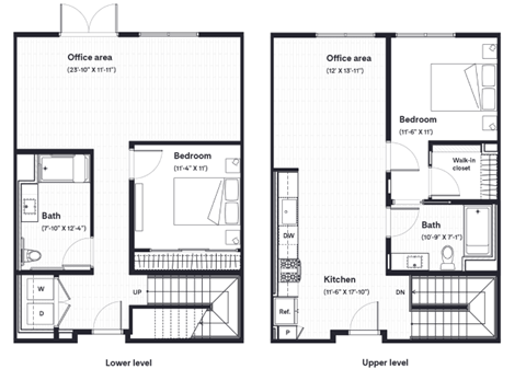 three different floor plans of a house